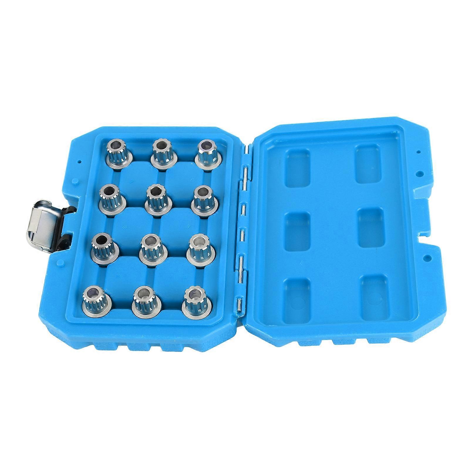 12pcs Car Spline Bits Locking Wheel Nuts Remove Tool Kits Auto Maintenance Repair