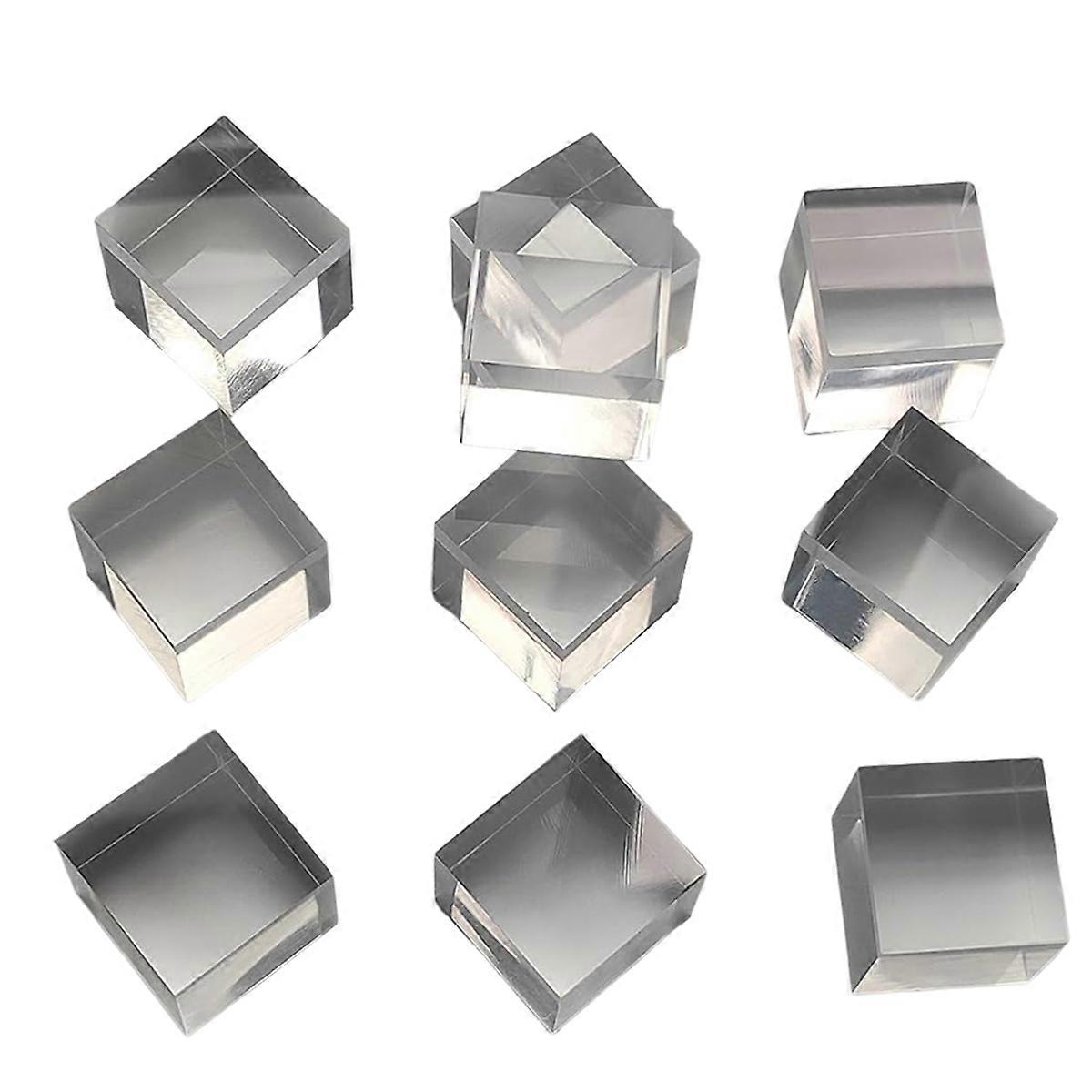 10 Pcs 1inch x 1inch x 1inch Clear Acrylic Square Squares Blocks