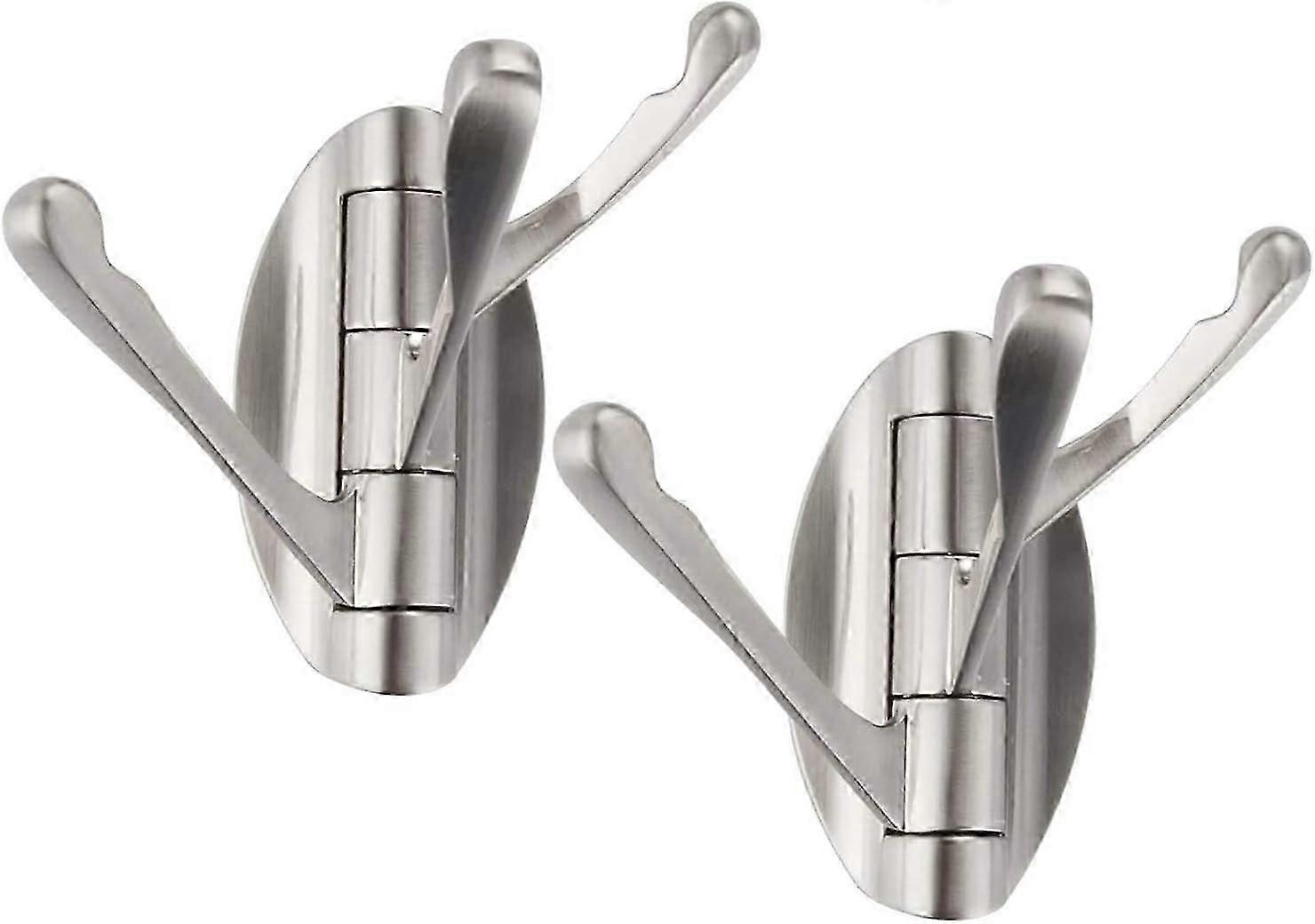 2pcs Folding Hook Wall Coat Hook Bathroom Clothes Hanger