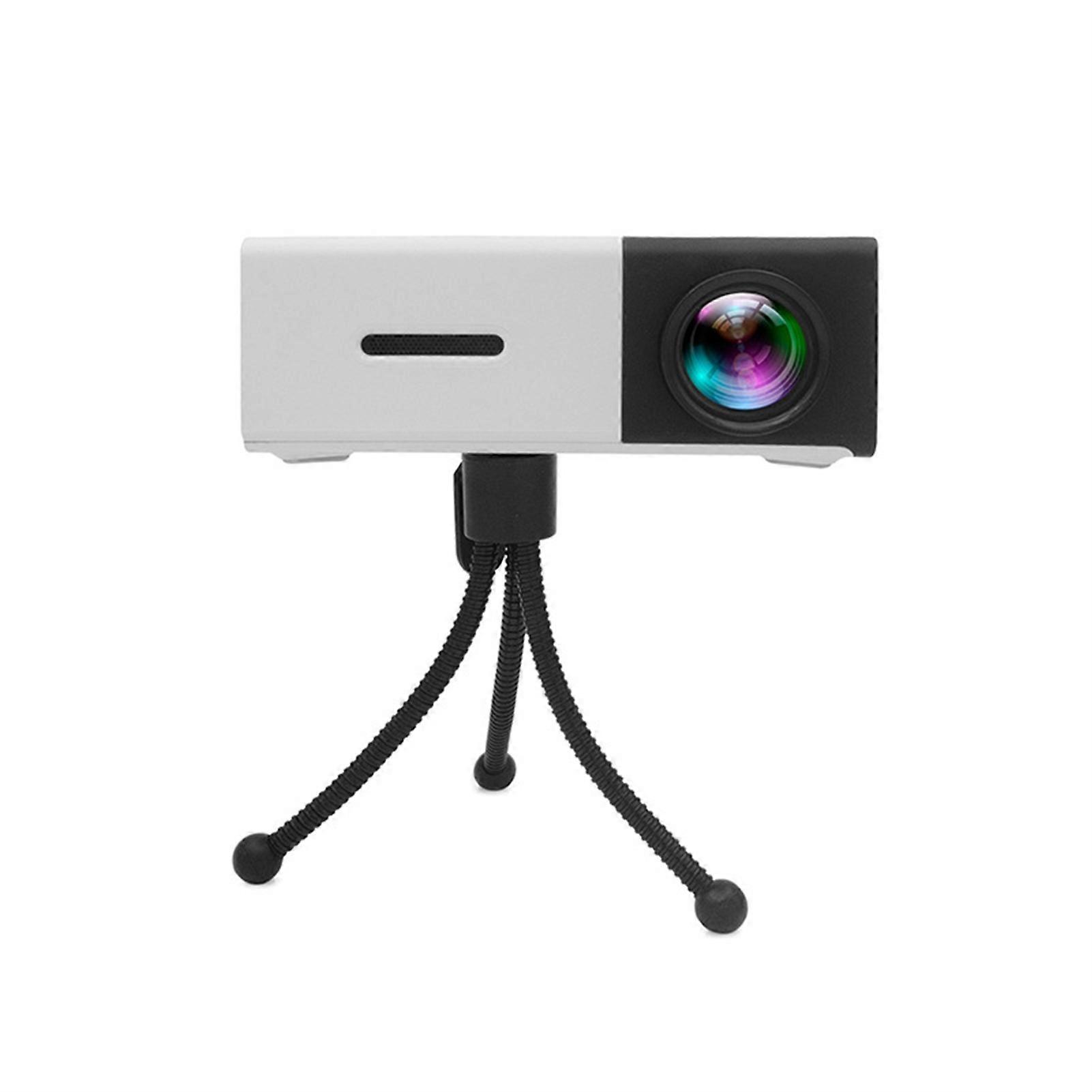 Home Projector HD Mini LED Battery Powered Soft Light Protable Projector for Home Theater Mobile Phone US Plug