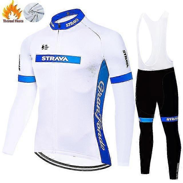 مجموعة جيرسي لركوب الدراجات مع وسادة جل ، صوف حراري ، ملابس دراجة طويلة الأكمام ، معدات ركوب الدراجات @BUGU