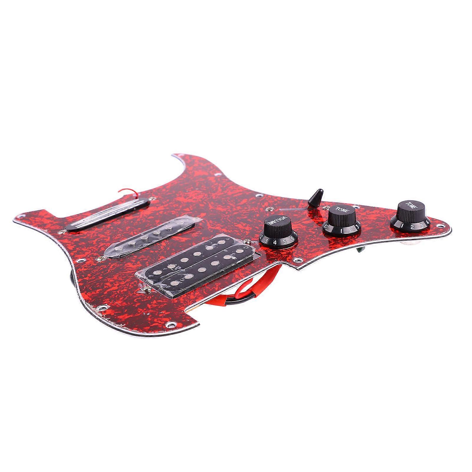 Electric Guitar Pickguard Pre Wired Single Double Coil Pickups 1 Volume 2 Tone Knobs Loaded Pickup Plate