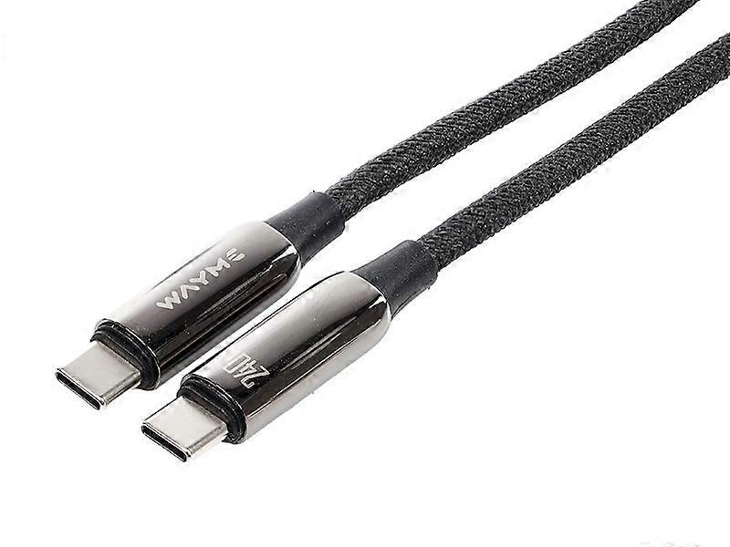 WAYME Lade- und Synchronisationskabel, Mikrofaser geflochten, 100 cm, USB-C > USB-C PD, max. 240W
