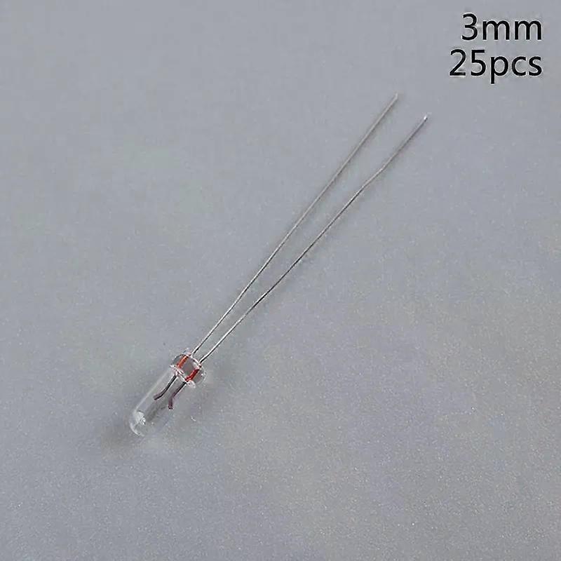 25PCS 5mm 4mm 3mm Clear 12V Mini Bulb of Wheat Rice Bulbs Switch Button Bulbs Indicator Bulb Tungsten Lamp