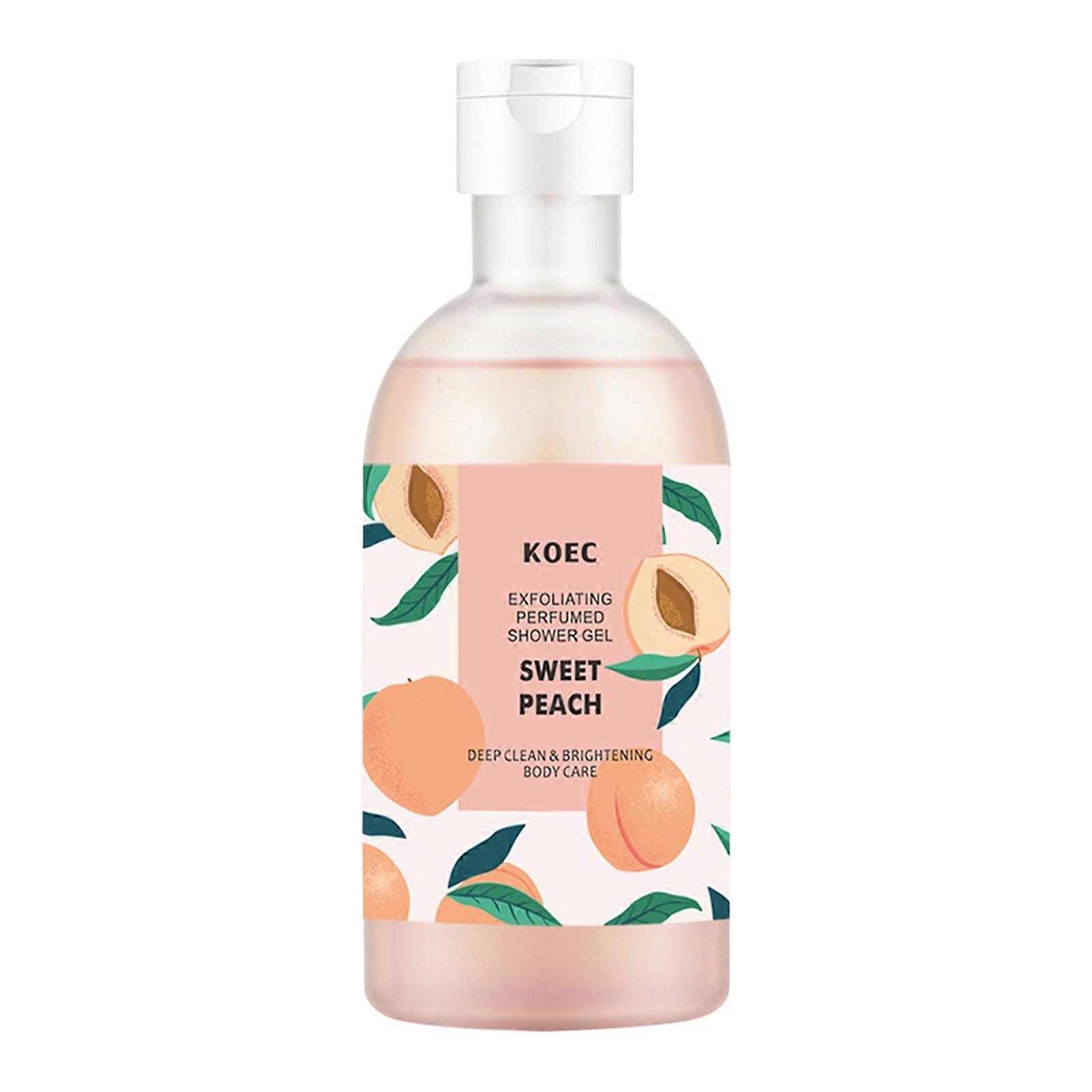 Peach Body Wash Korean Body Wash with Peach Extract Exfoliating Moisturizing Shower Gel