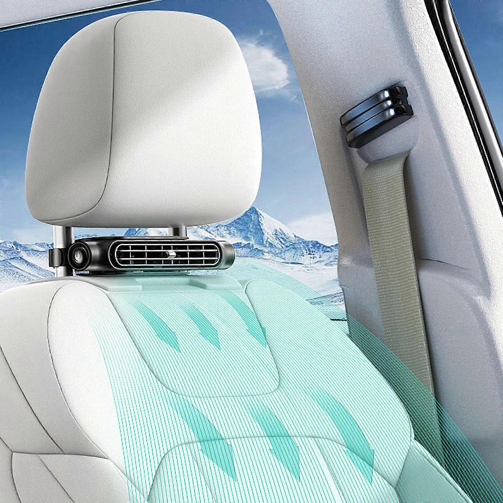 USB Rechargeable Car Seat Cooling Fan For Front Seats, 3 Adjustable Speeds, All Car Models Compatible
