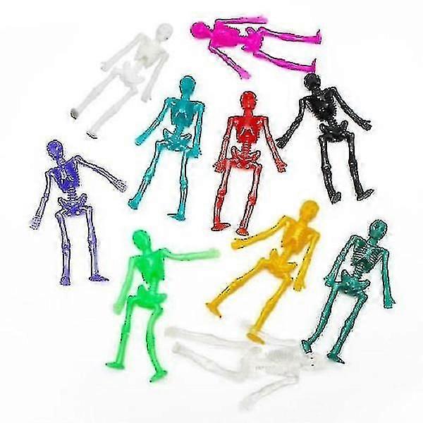 Soft Rubber Elastic Skull Decompression Toy 10pcs Mixed Colors