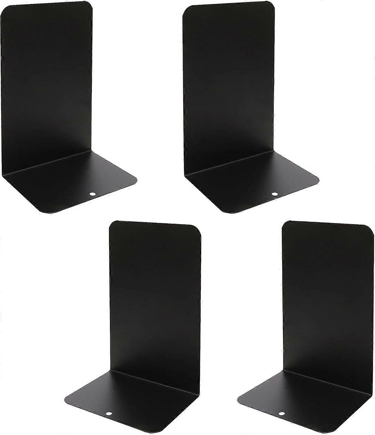 4 Pack 8 inch L Shape Metal Bookends for Shelves