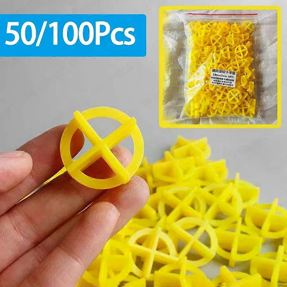 50/100Pcs Double Size Tile Spacers Clips Wedge Ceramic Leveling System for Floor Wall Tile Gap Leveling System Construction Tool