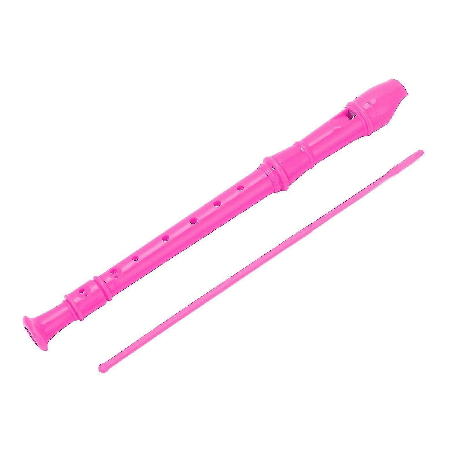 ABS Recorder Instrument 8 Hole Soprano Recorders for Kindergartens Elementary SchoolsRose Red
