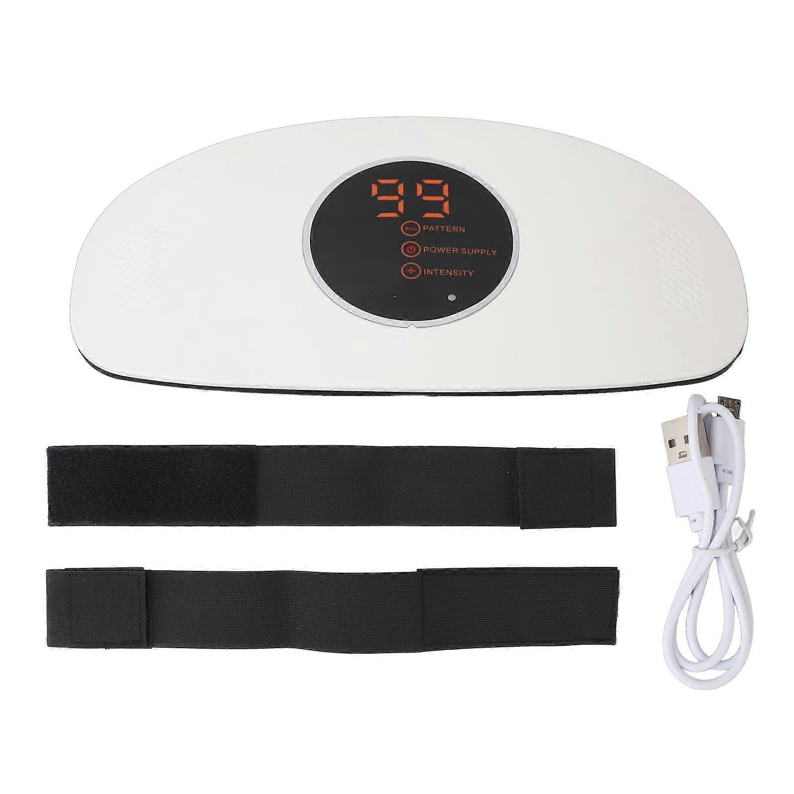 Electronic Slimming Belt 3 Modes Micro Current Rechargeable Fat Burning Abdominal Massager Machine White