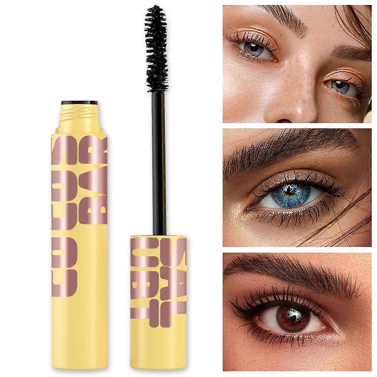 Waterproof Long-lasting Mascara, Lengthened Curled Lashes, Waterproof & Sweatproof Long Lasting Non-smudged