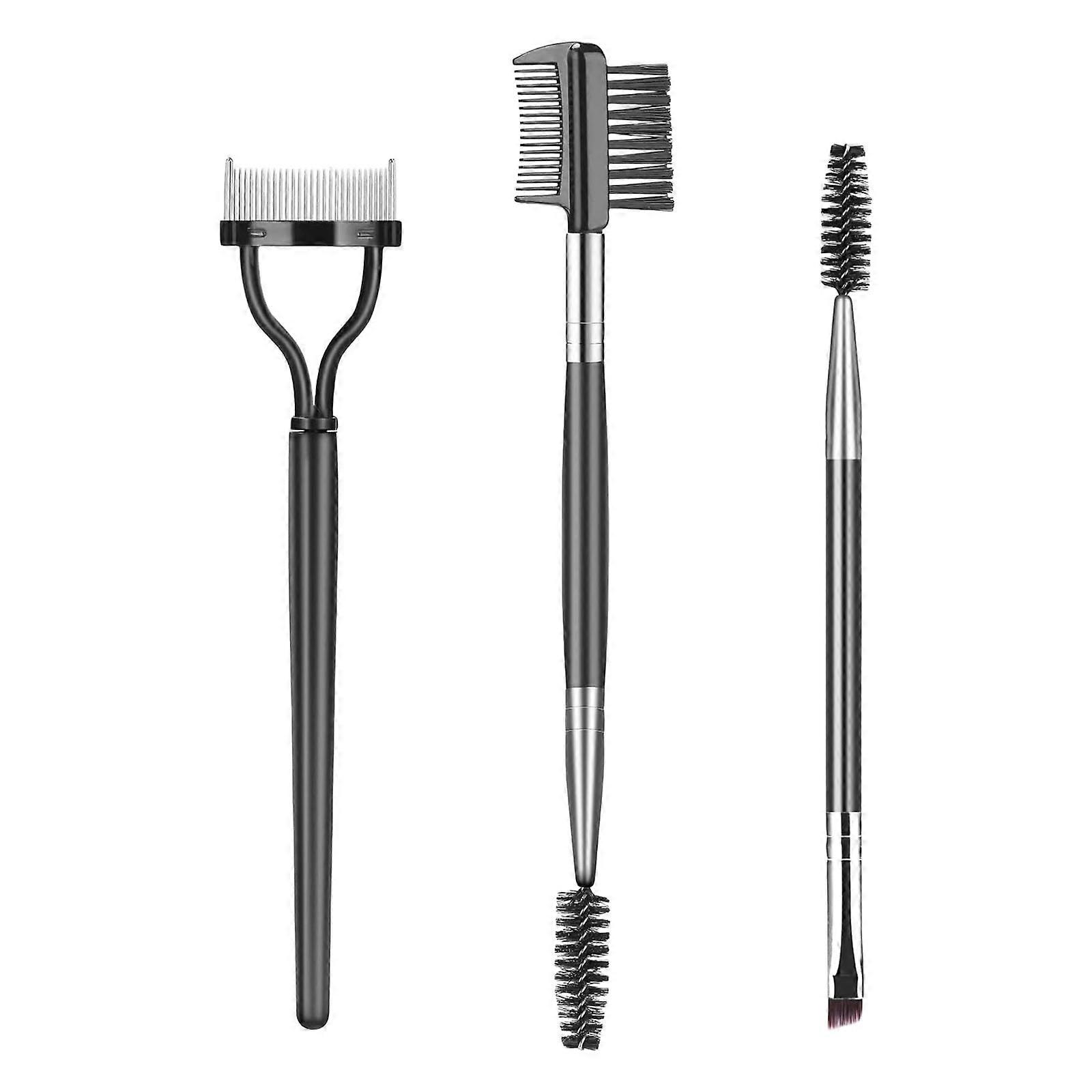 3PCS Eyelash Comb Lash Separator Brow Brush & Eyebrow Spoolie for Removes Clump Mascara Professional Eye Makeup Tools