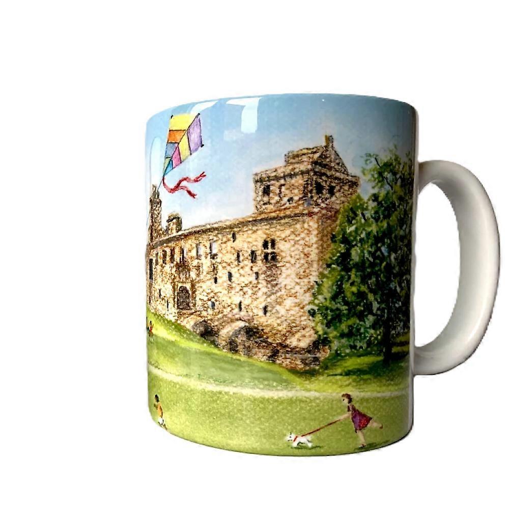 Playing at Linlithgow Peel Mug by Meg Wallace Art