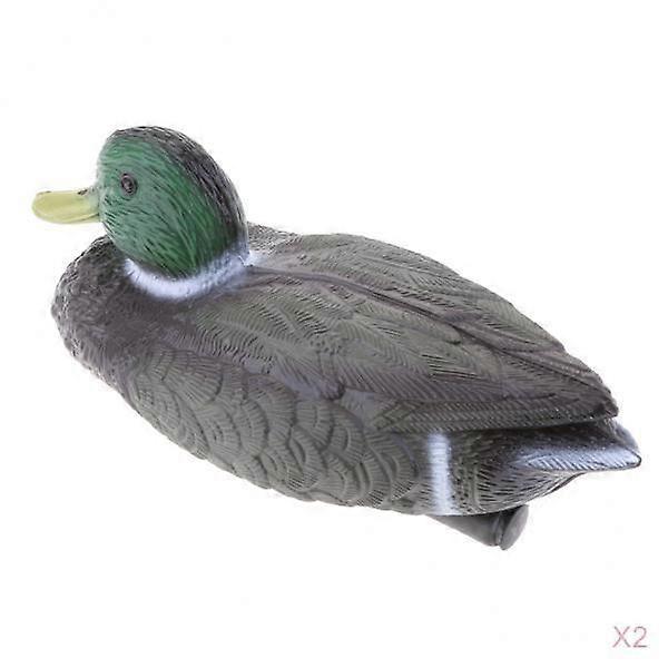 2x keinotekoinen sinisorsa ankka houkutus kelluva drake ankkafiguuri kalastushoukutus