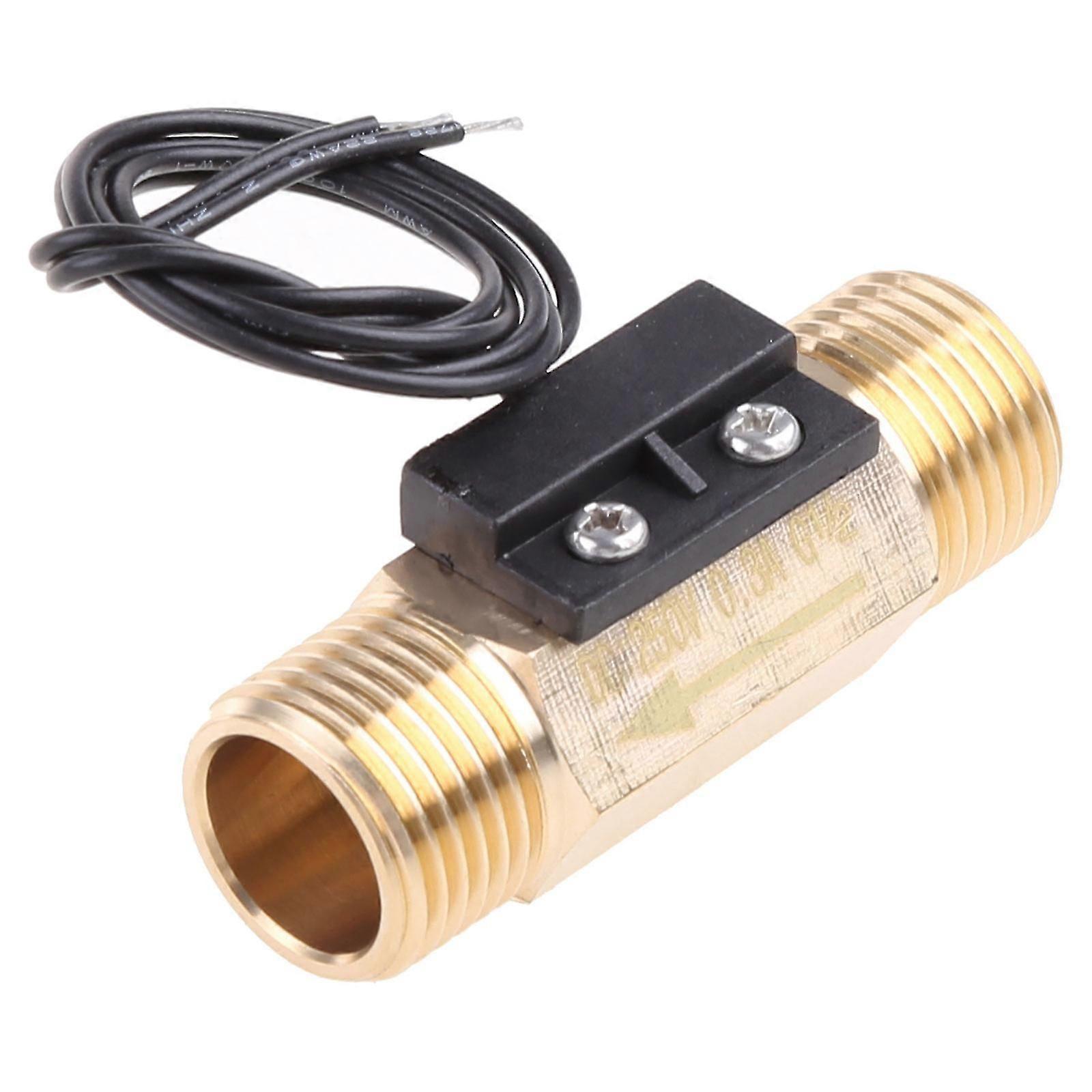G1/2" Compact Water Flow Sensor Water Flow Switch for Water Heaters Water Flow Measurement Device Max Flow Rate 12L/min