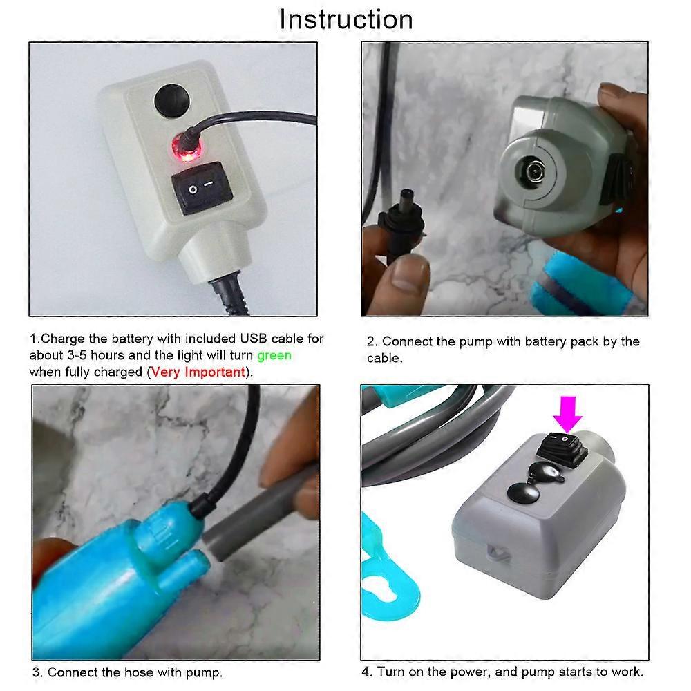 Outdoor Camping Shower Pump USB Rechargeable Shower Head with Folding Bucket for Camping Hiking Traveling