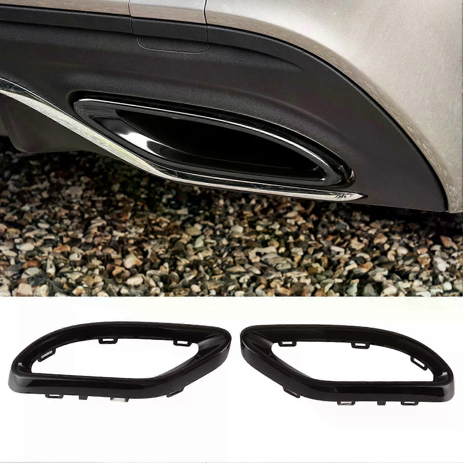 Exhaust Tip Cover Gloss Black Exhaust Tip Tail Pipe Cover Trims Replacement A B C E GLC CLS-Class W177 W247 W205 W213 X253 C257
