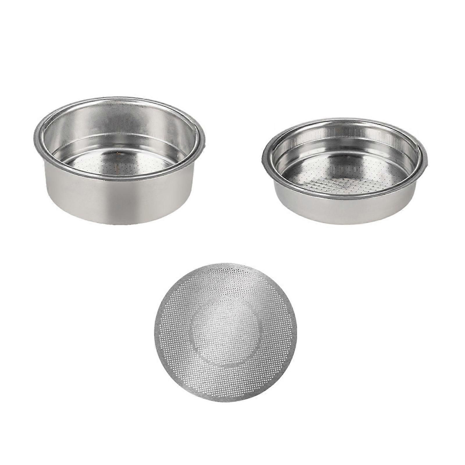 Espresso Filterkorb Kaffee Filterscheibe Edelstahl Kaffeesieb Pulvertasse Espressopulver Schüssel für Kaffee