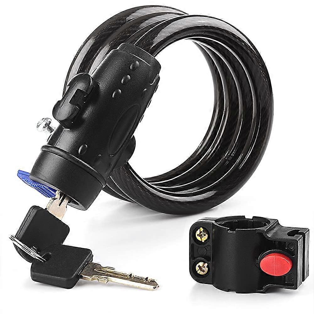 1.2M Keys Bicycle Lock Bike Cable Locks Motorcycle Mounting Bracket Scooter Locks & Security