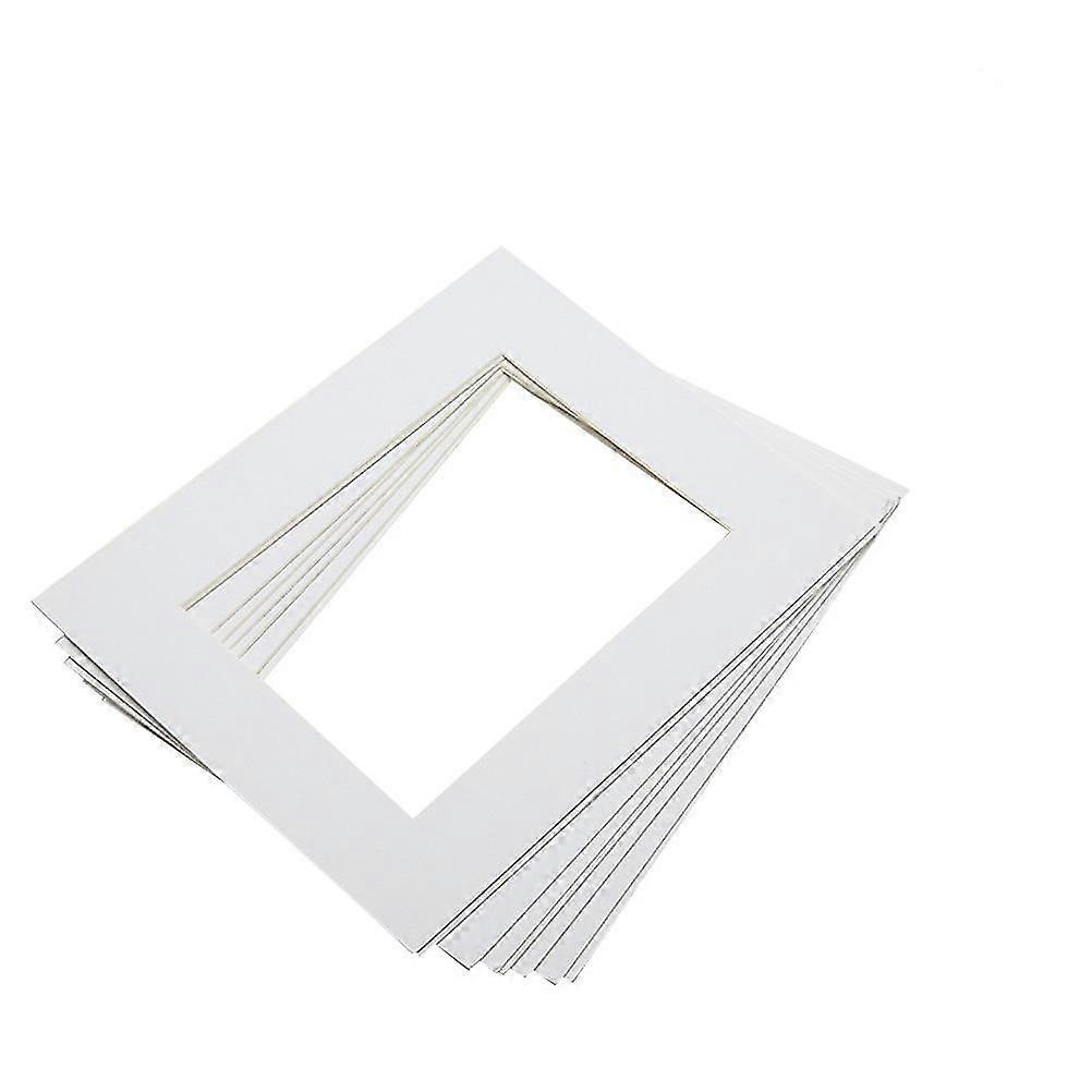 25 Pcs White Picture Frames White Picture Mats Mattes Picture Mats Mattes Picture Border Paper Photo Mats