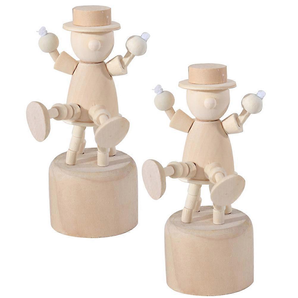 DIY Clown Ornament Cute Beige Plastic Desktop Decor for Creative Home Projects 2pcs