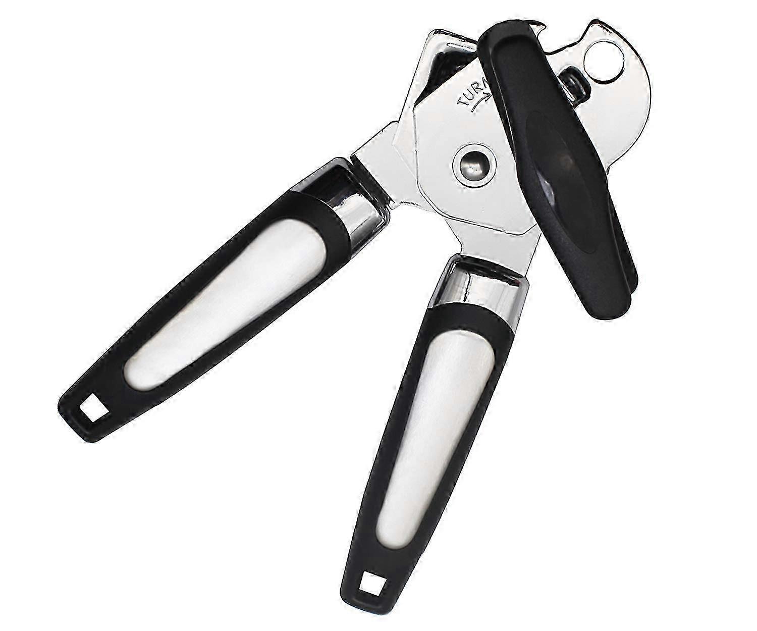 Stainless Steel Manual Can Opener with Large Knob & Sharp Blade - Heavy Duty Jar Bottle Tin Opener