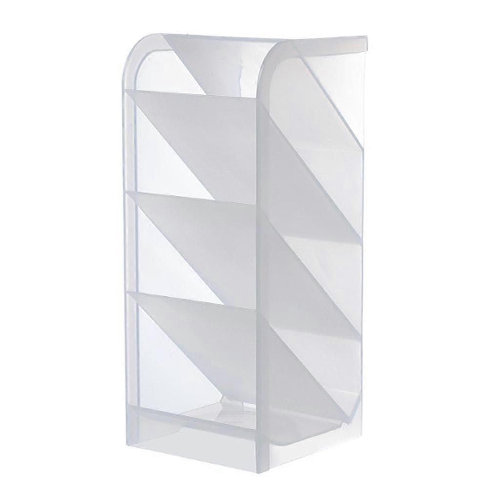 for Creative 4-grid Transparent Matte Pen Cup Oblique Put-in Desktop Inclined Colored Pencil Display Holder for Ideal fo