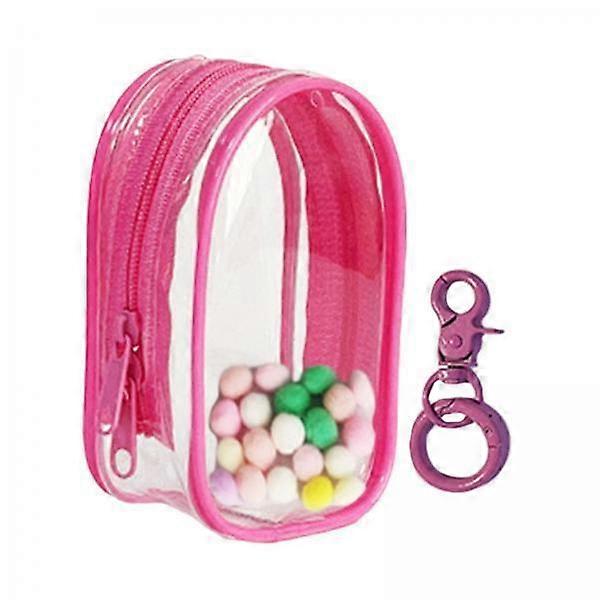 3x Mini Bolsa de Boneca PVC com Chaveiro, Mini Bolsa de Boneca Transparente