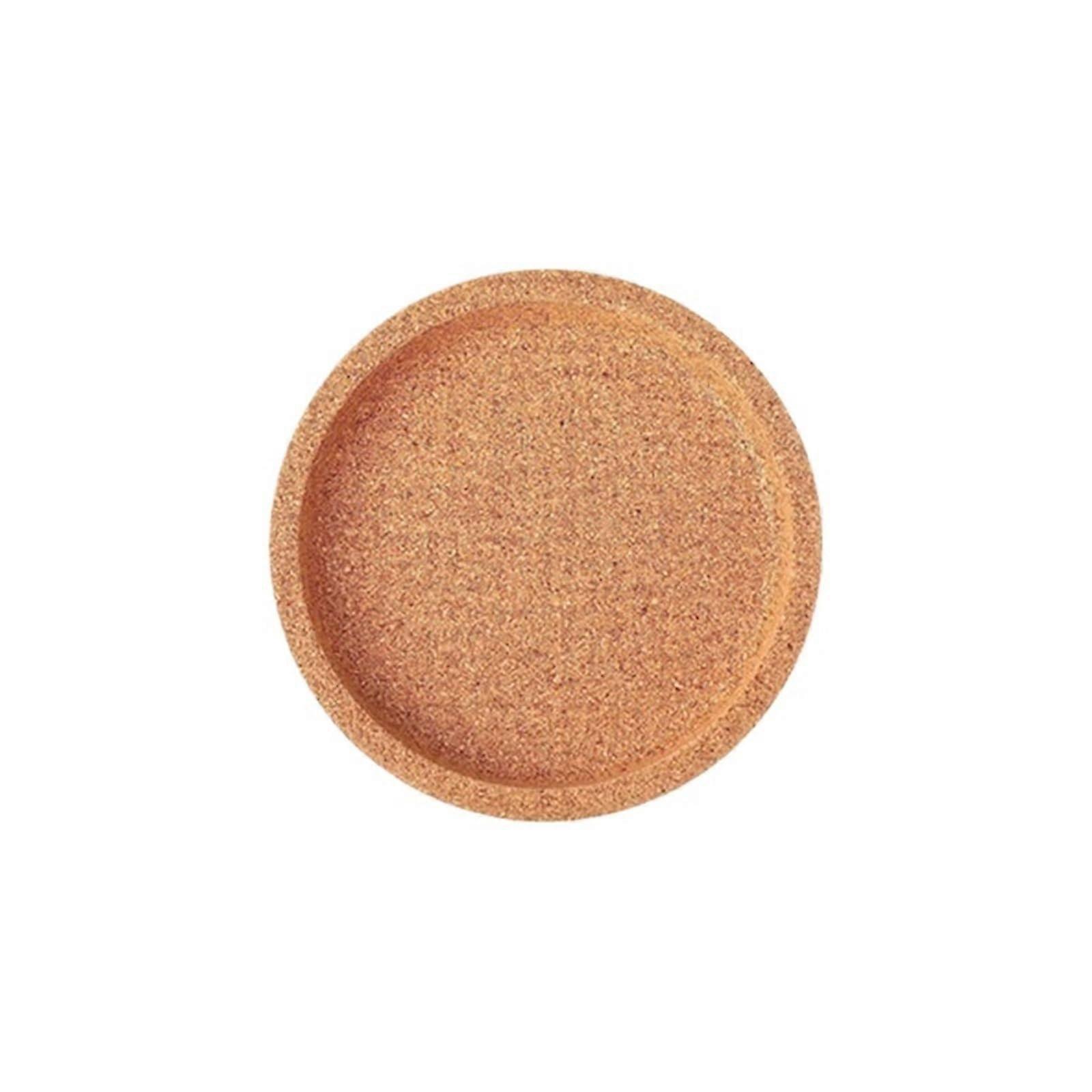 Cork Drink Coasters Set of 4 Round Leak-Proof Reusable for Coffee Cups and Home Décor Yellow