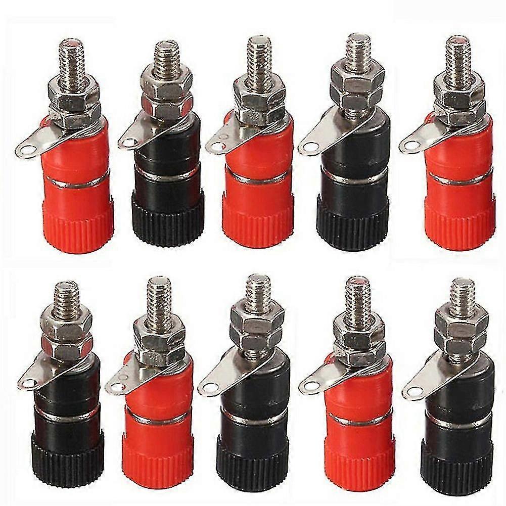 10pcs Speaker Terminal Binding Post For 4mm Banana Plug Socket Jack Adapter