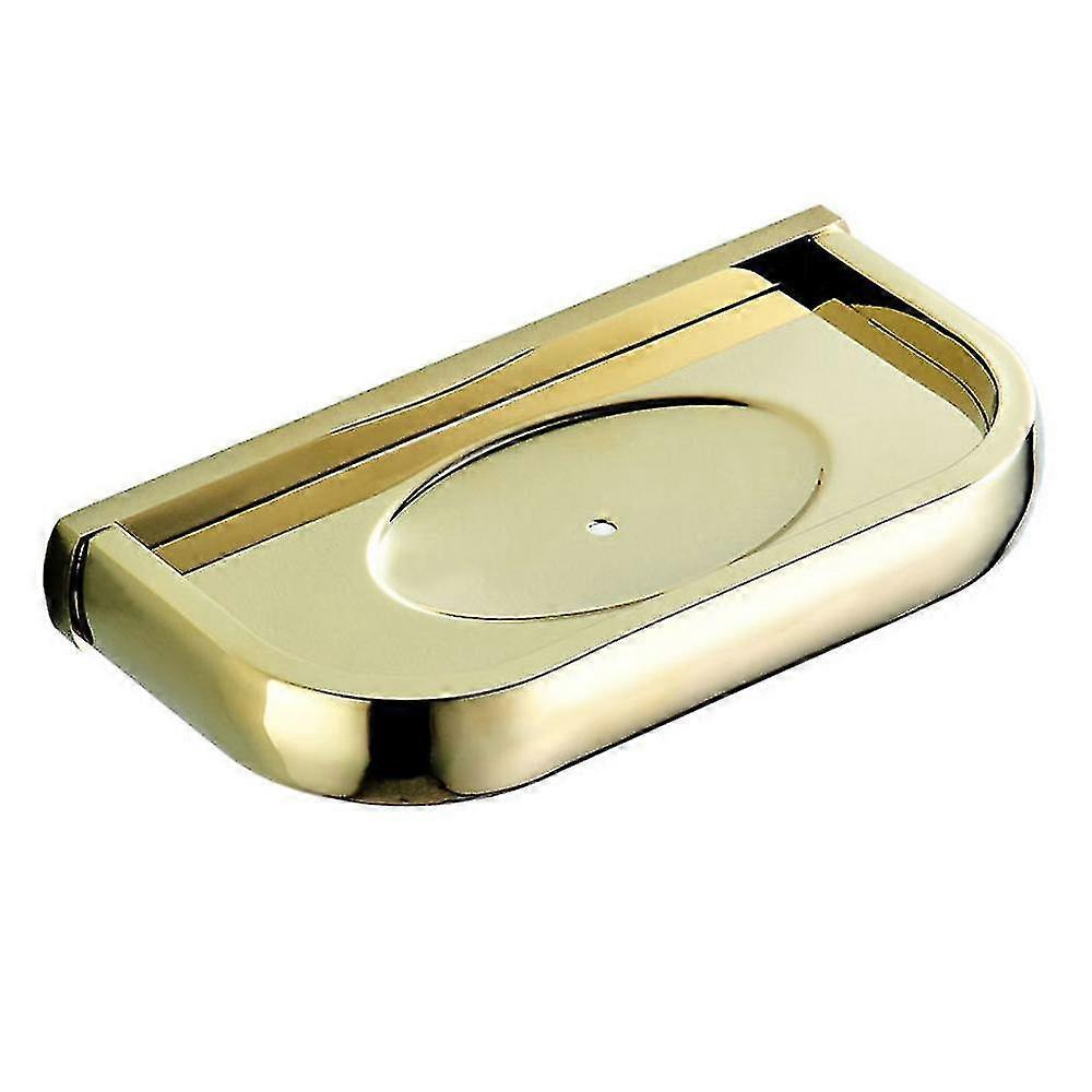 Messing wandgemonteerde zeepbakjeshouder voor badkameropslag - goud