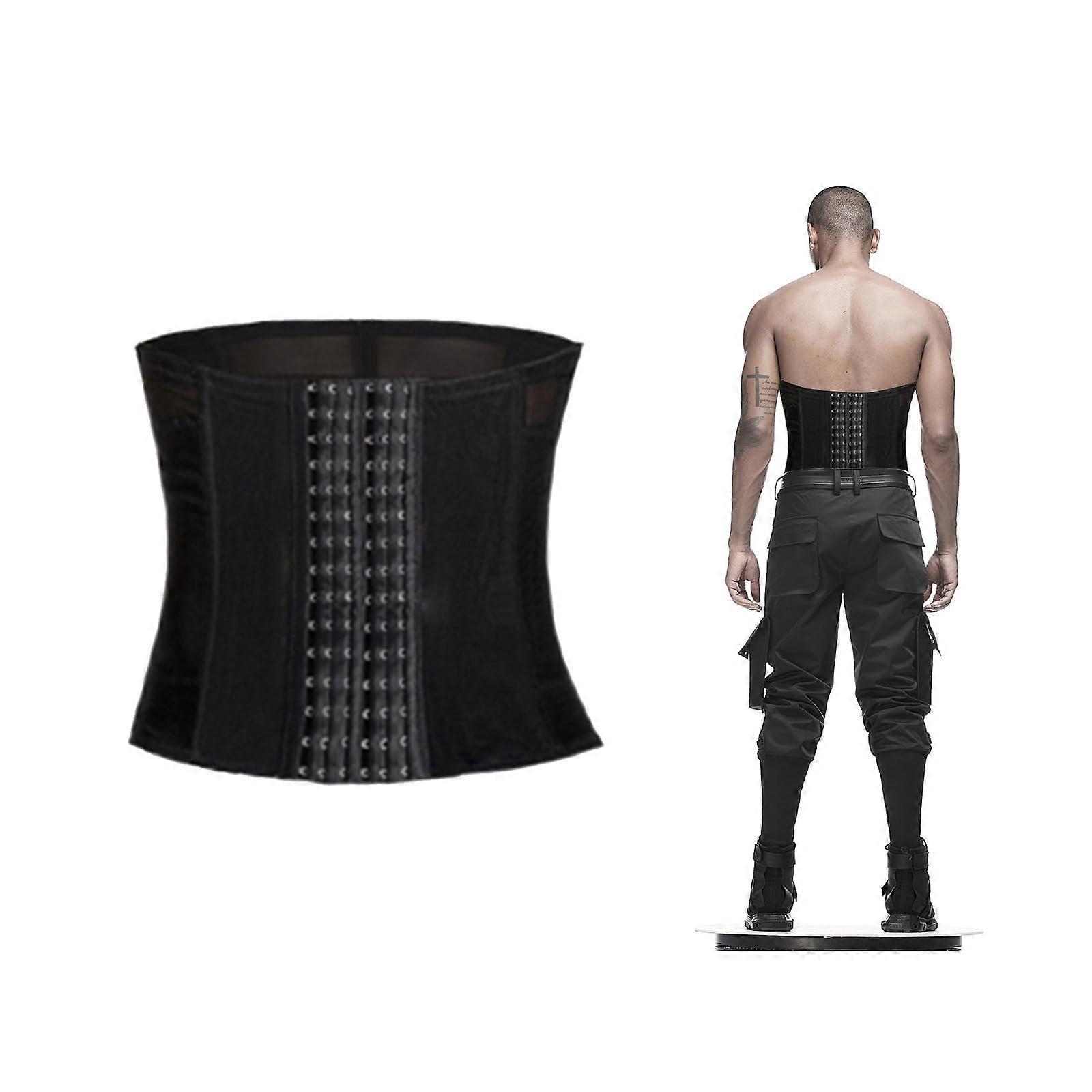 Herren Men's Adjustable Waist Trainer with Breathable Mesh – Black