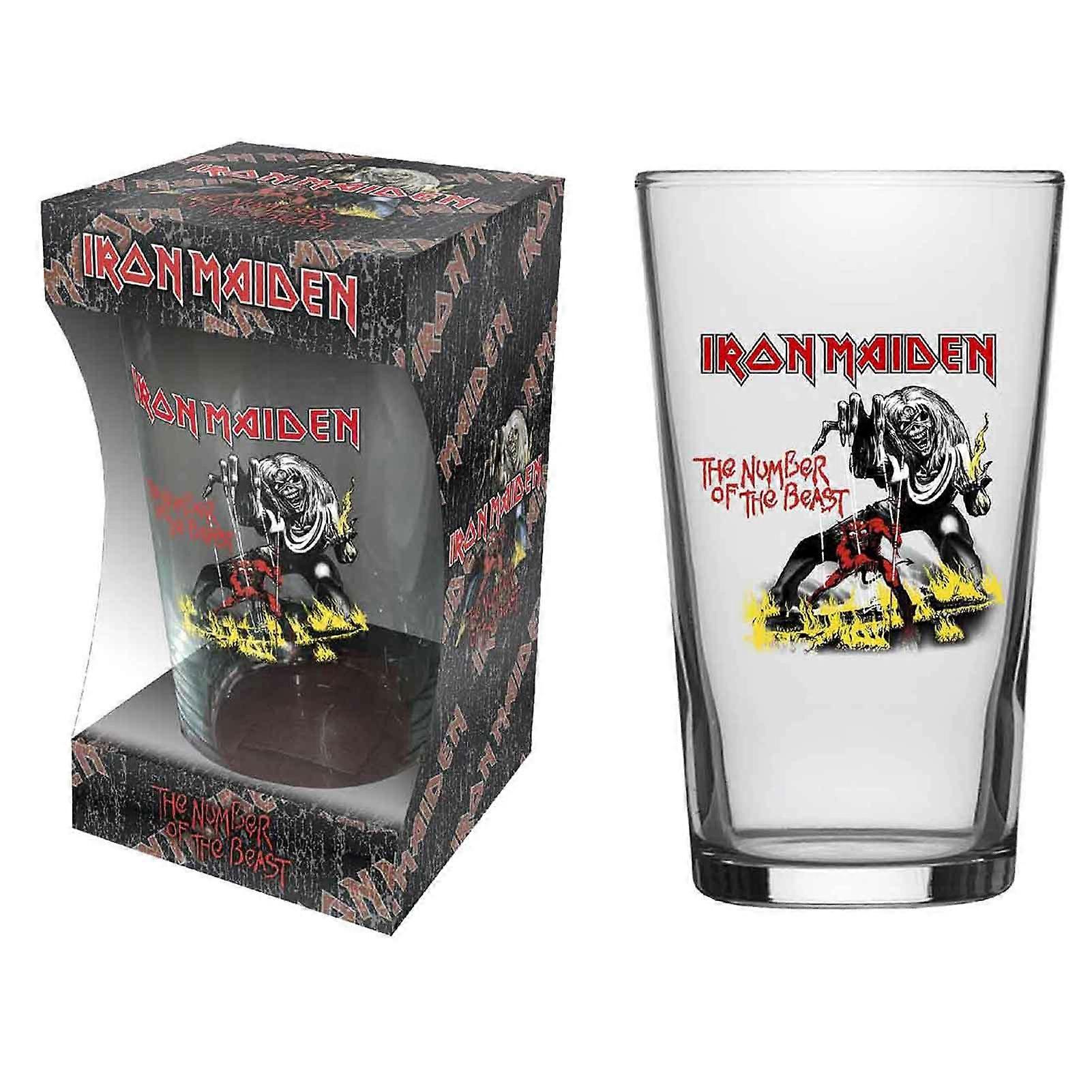 Iron Maiden Number Of The Beast Pint Glass