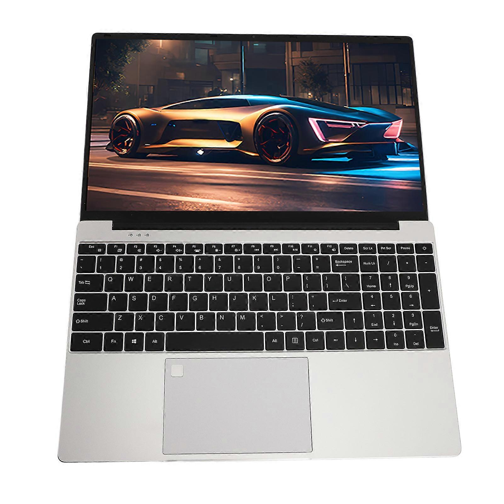 15.6inch Laptop Full HD IPS Display Ultra Slim 2.4GHz 5GHz BT 4.2 Fingerprint Sensor Laptop Computer for N5100 CPU Processor 2MP Webcam for Win 11 EU