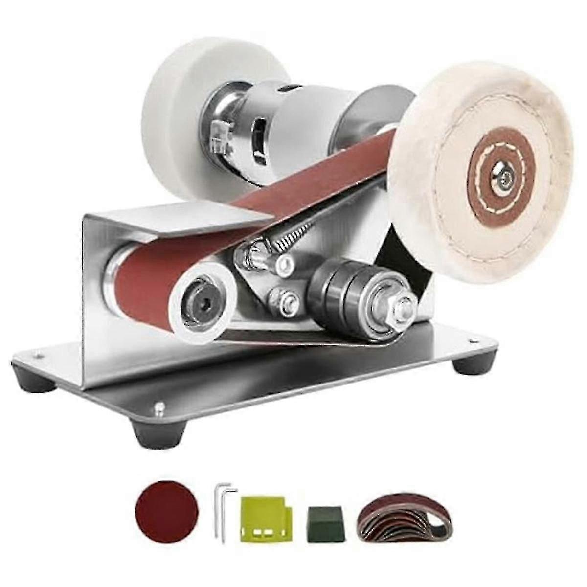 Adjustable Speed Electric Knife Sharpener & Belt Sander with EU Plug, 15° Belt Grinder Power Tool