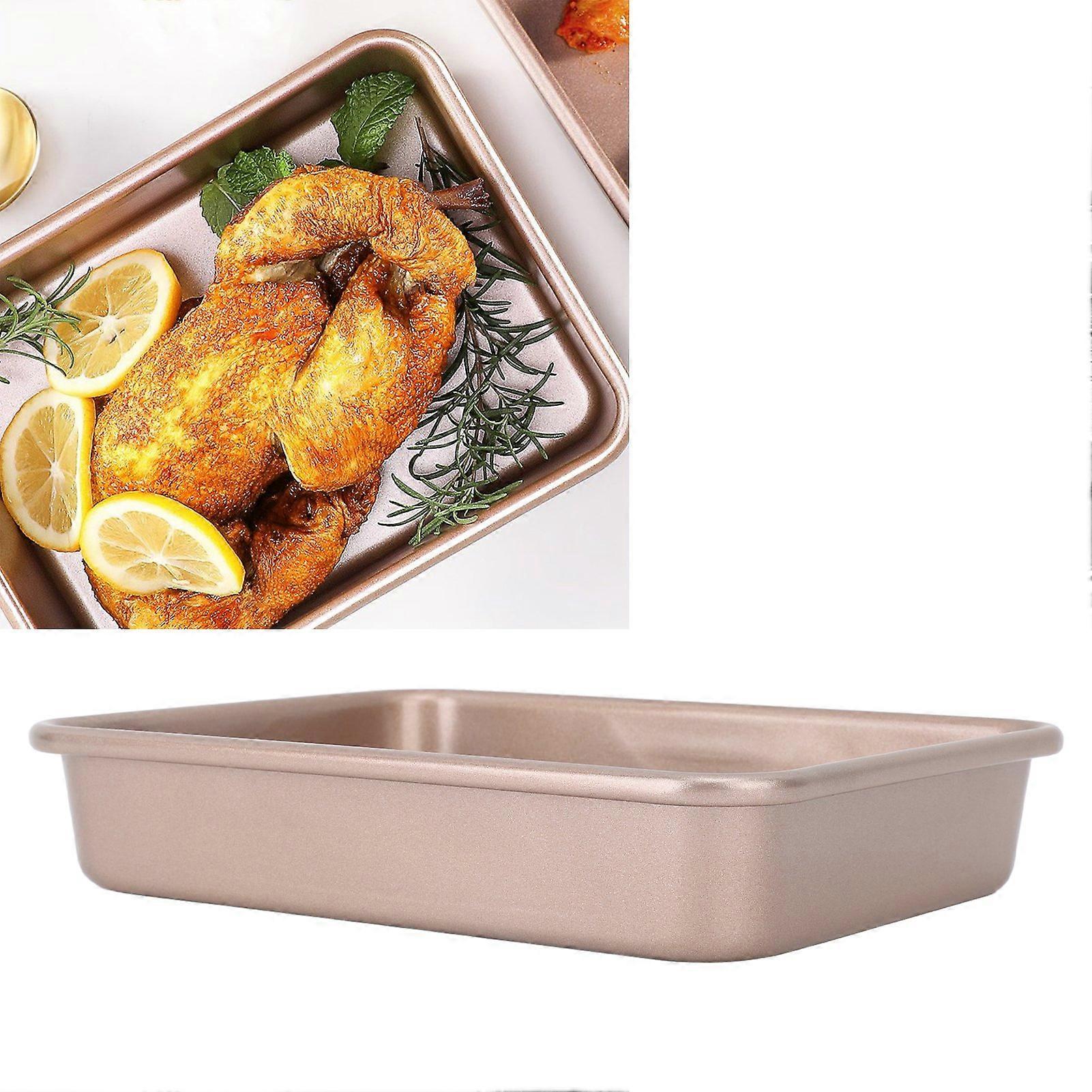 Baking Pan Carbon Steel Baking Sheet Tray Non Stick Rectangular Oven Tray Portable Multifunctional Sheet Pan for Home Restaurant Large Rectangular 