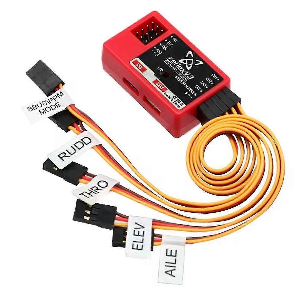 RC Plane Flight Controller with Gyro Stabilizer for FMS Warbird Fixed Wing Models Fixed Gyro Mode