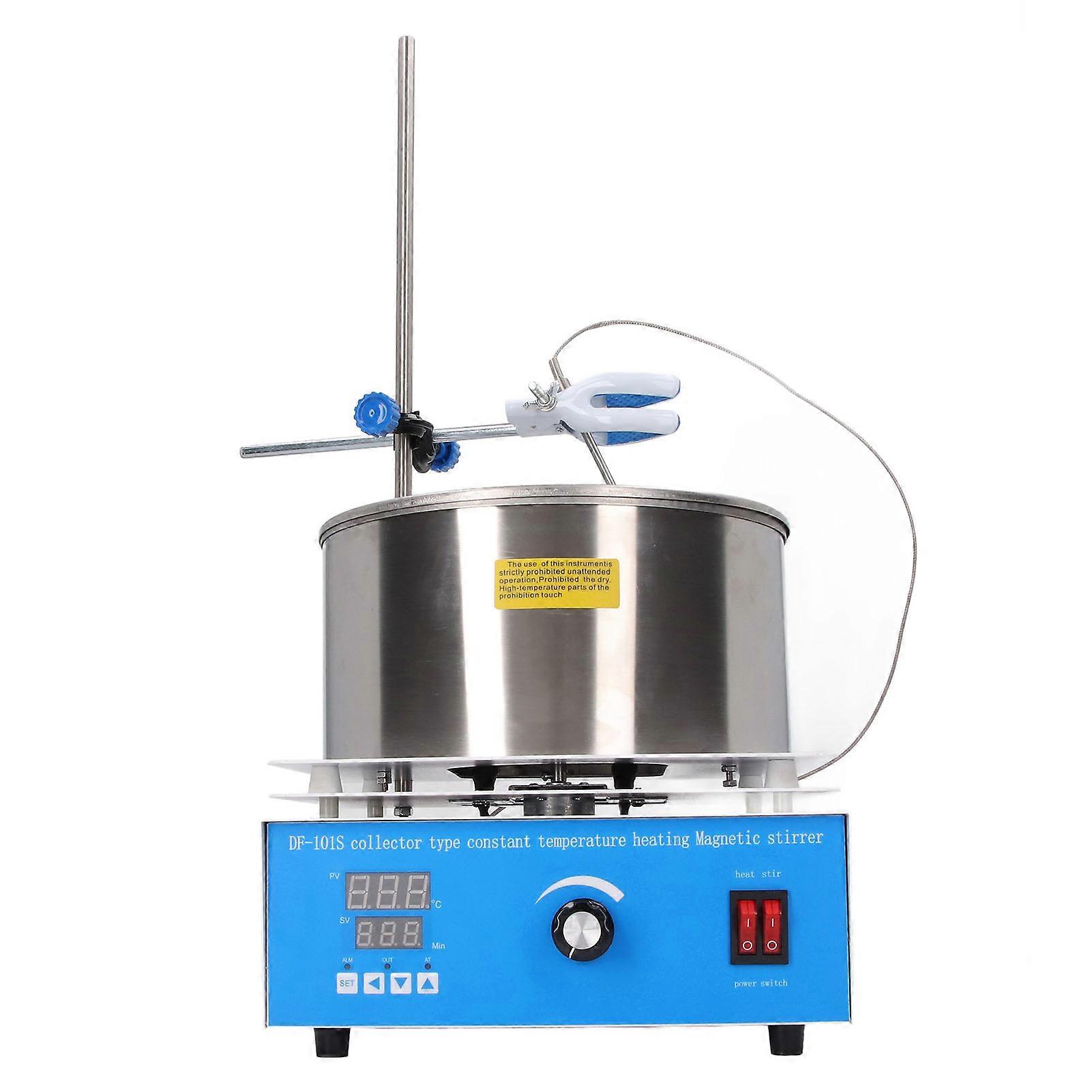 Thermostatic Water Bath 3L LCD Display Precise Temperature Control Laboratory Water Bath with Magnetic Stirrer US Plug 110V
