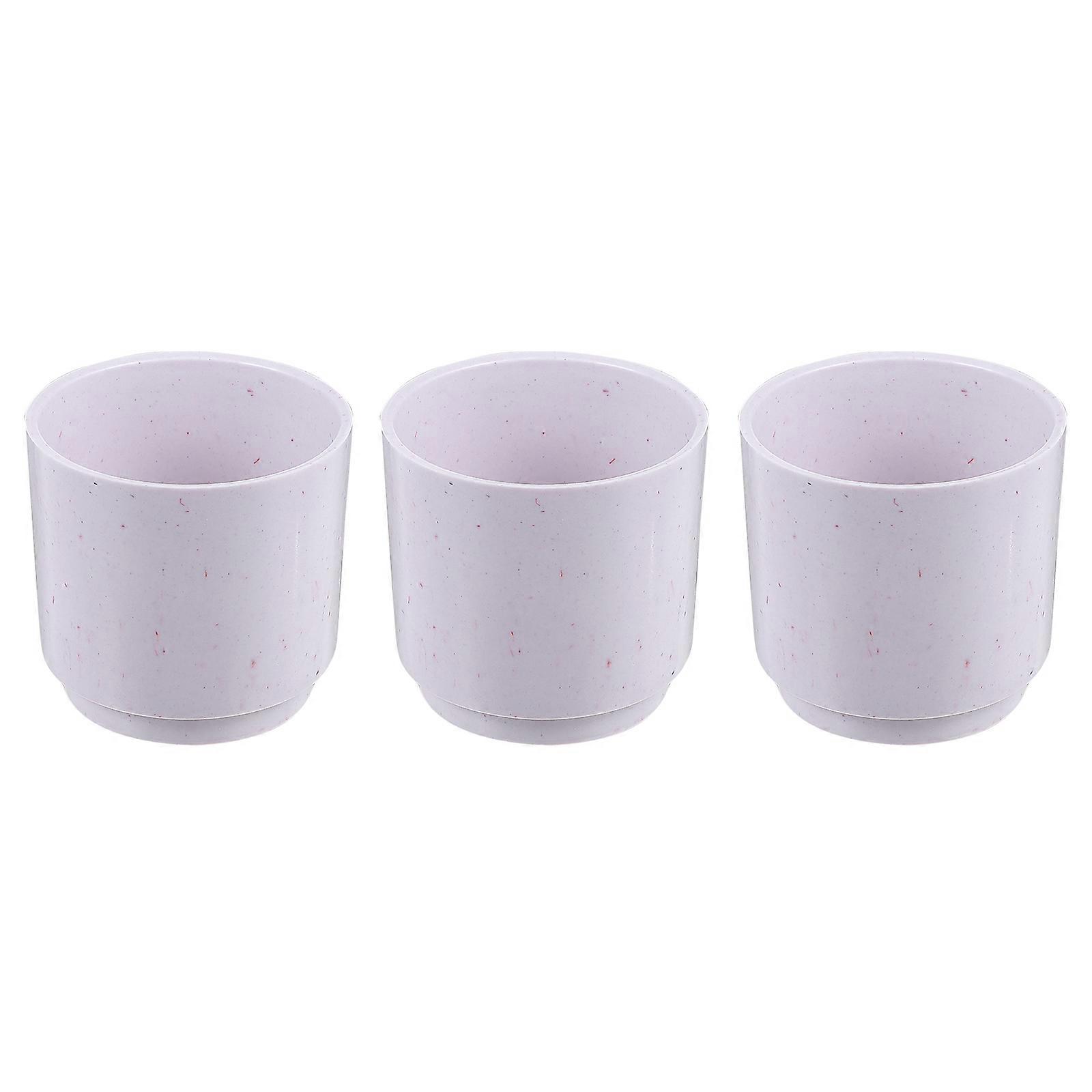 Small Flower Pots Decorative Pot Breathable Design Indoor Use Cacti Suitable 7.2X7.2CM 3Pcs