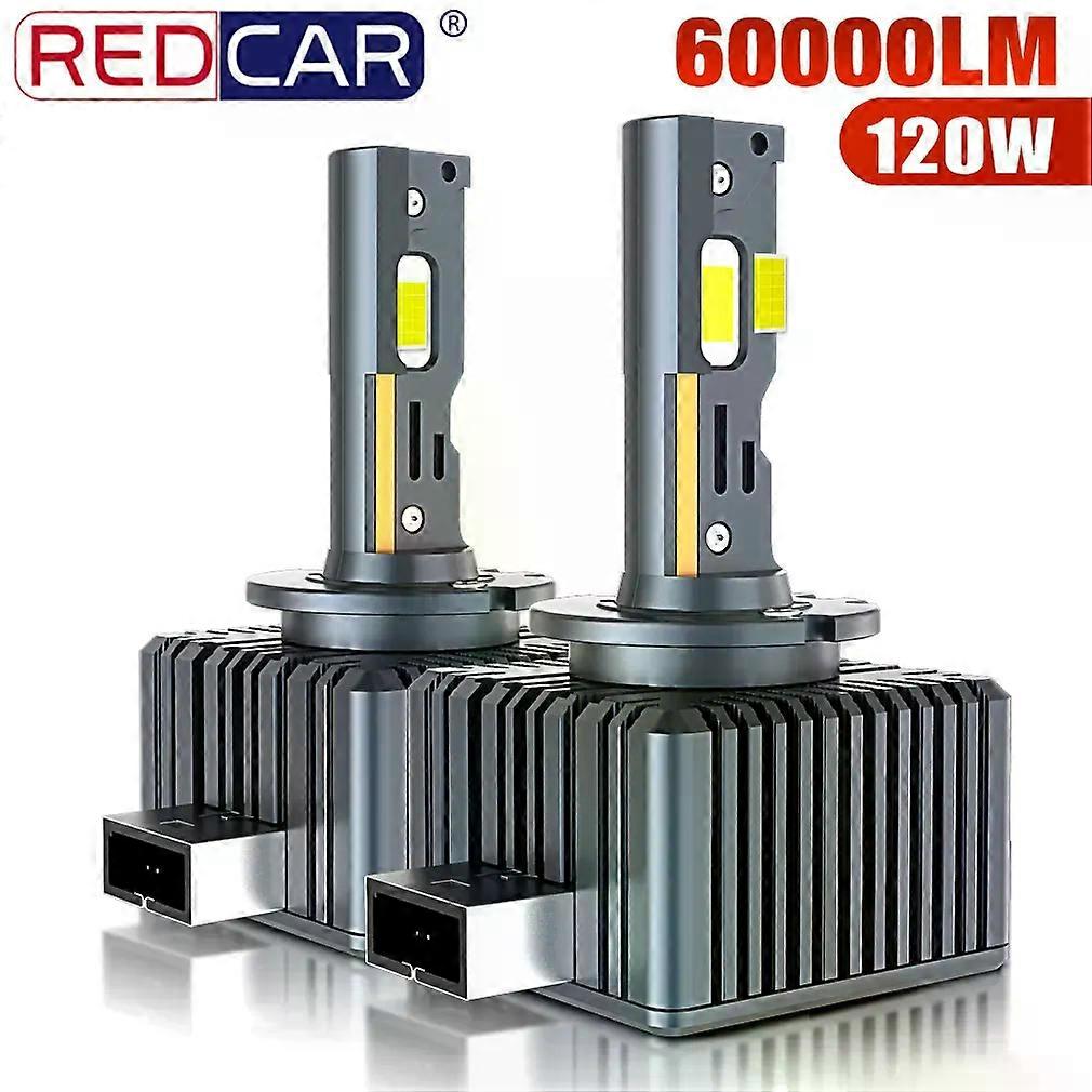 60000LM 120W D3S Car LED Headlights Bulbs D3R D1S D2S D4S D2R D3R D4R Turbo LED 5070 CSP Canbus Auto Headlamp 6500K White 12V