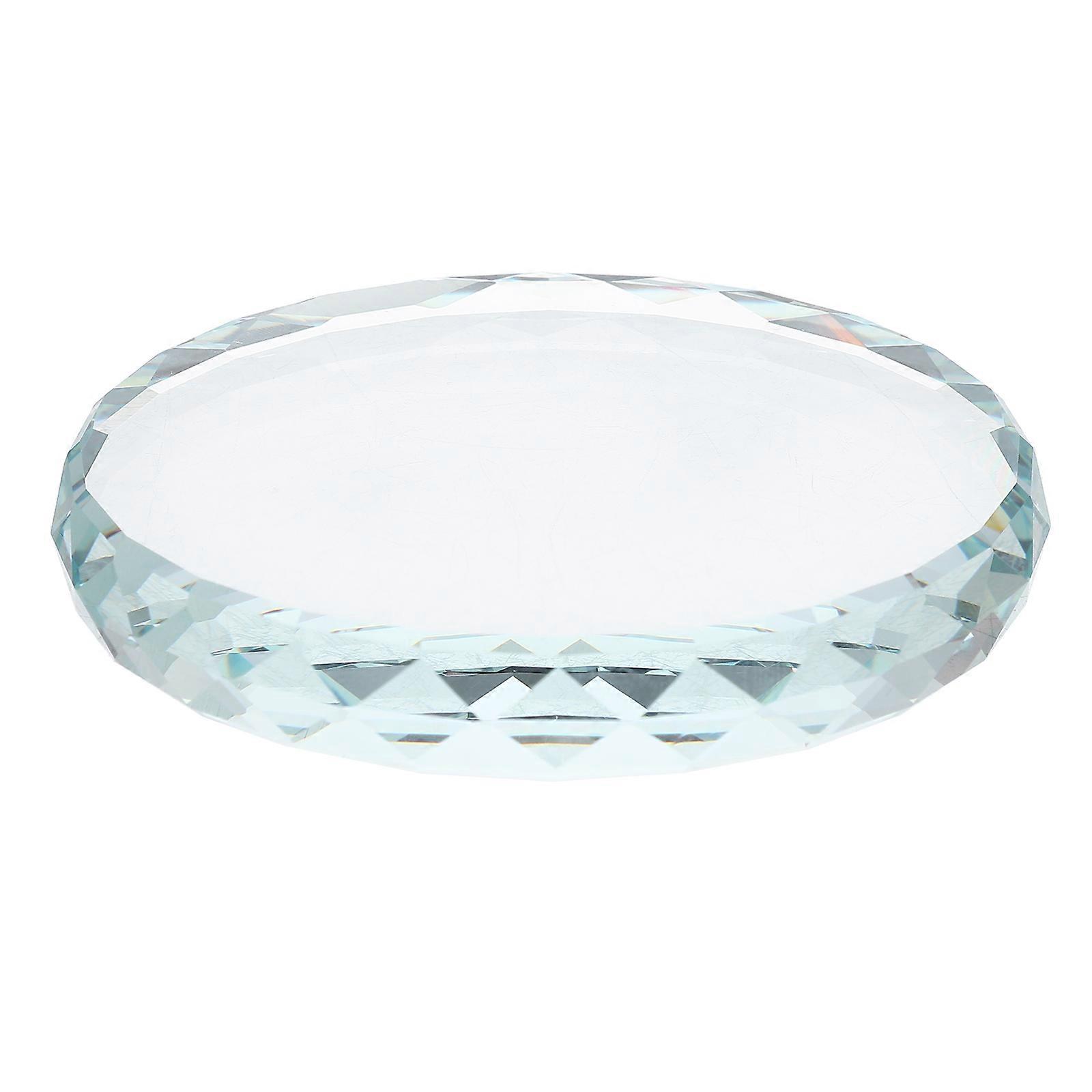 Transparent Display Stand Handicraft Display Base Clear Glass Storage 1Set