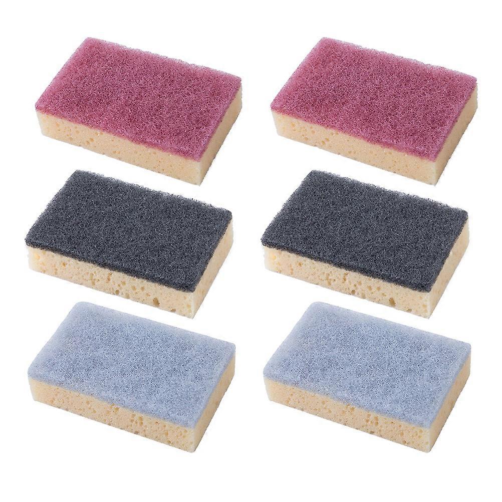 Household Cleaning Sponge Tool Reusable Kitchen Sponge Double-Sided Dishwashing Sponge For Pots Windows Surfaces 6Pack
