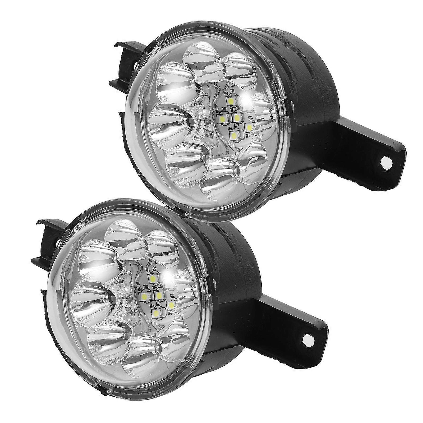 Fog Light Assembly 2Pcs 12V Front Light Atv Headlight Night Driving Black Acrylic