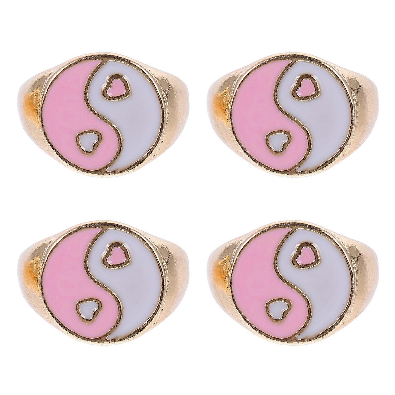 Beautiful Heart Shape Alloy Ring for Decor Use Assorted Color and Durable Zinc Alloy