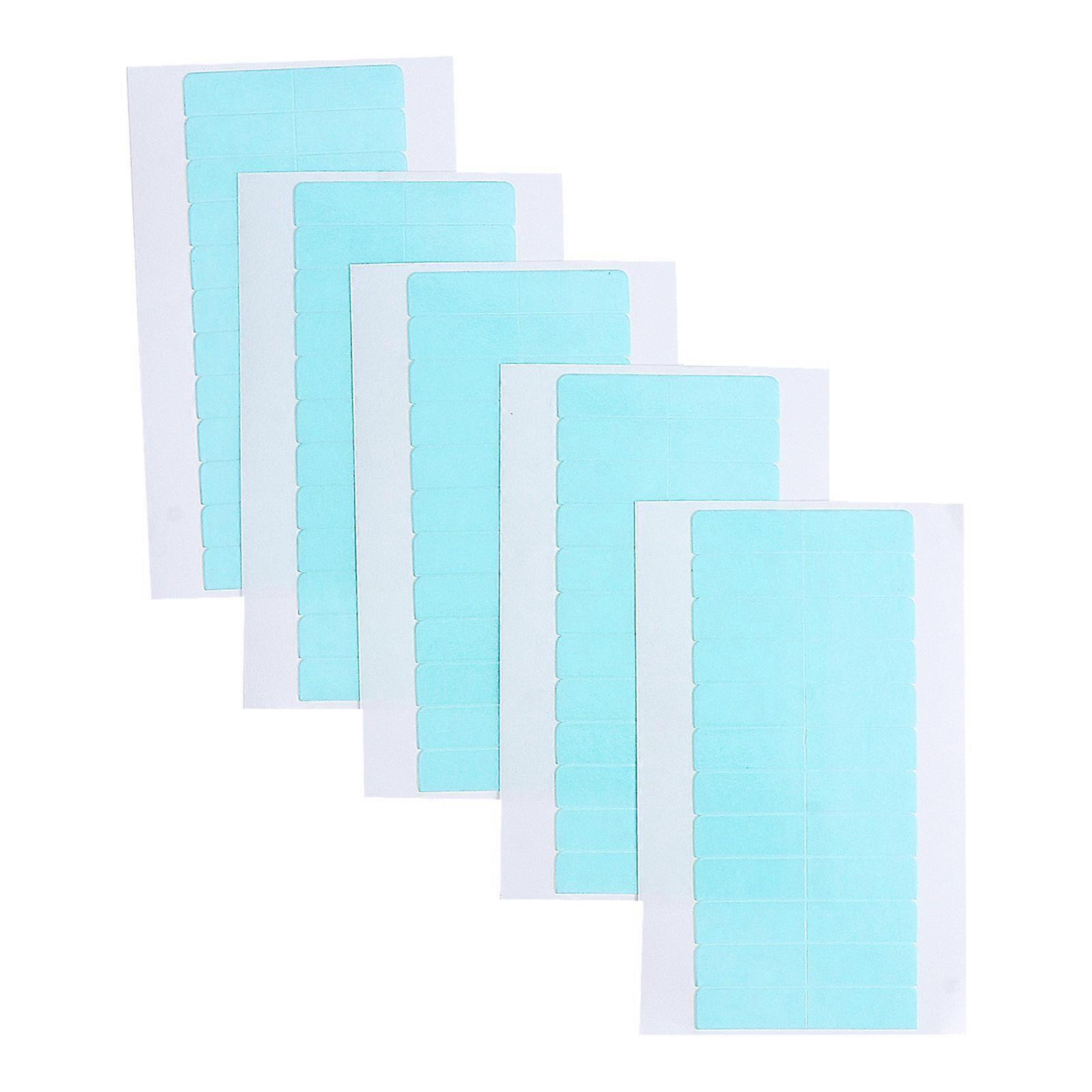 Adhesive Hair Extension Tapes Double-Sided Replacement Tape Invisible For Toupee Blue 2x0.5x0.1cm 60Pcs