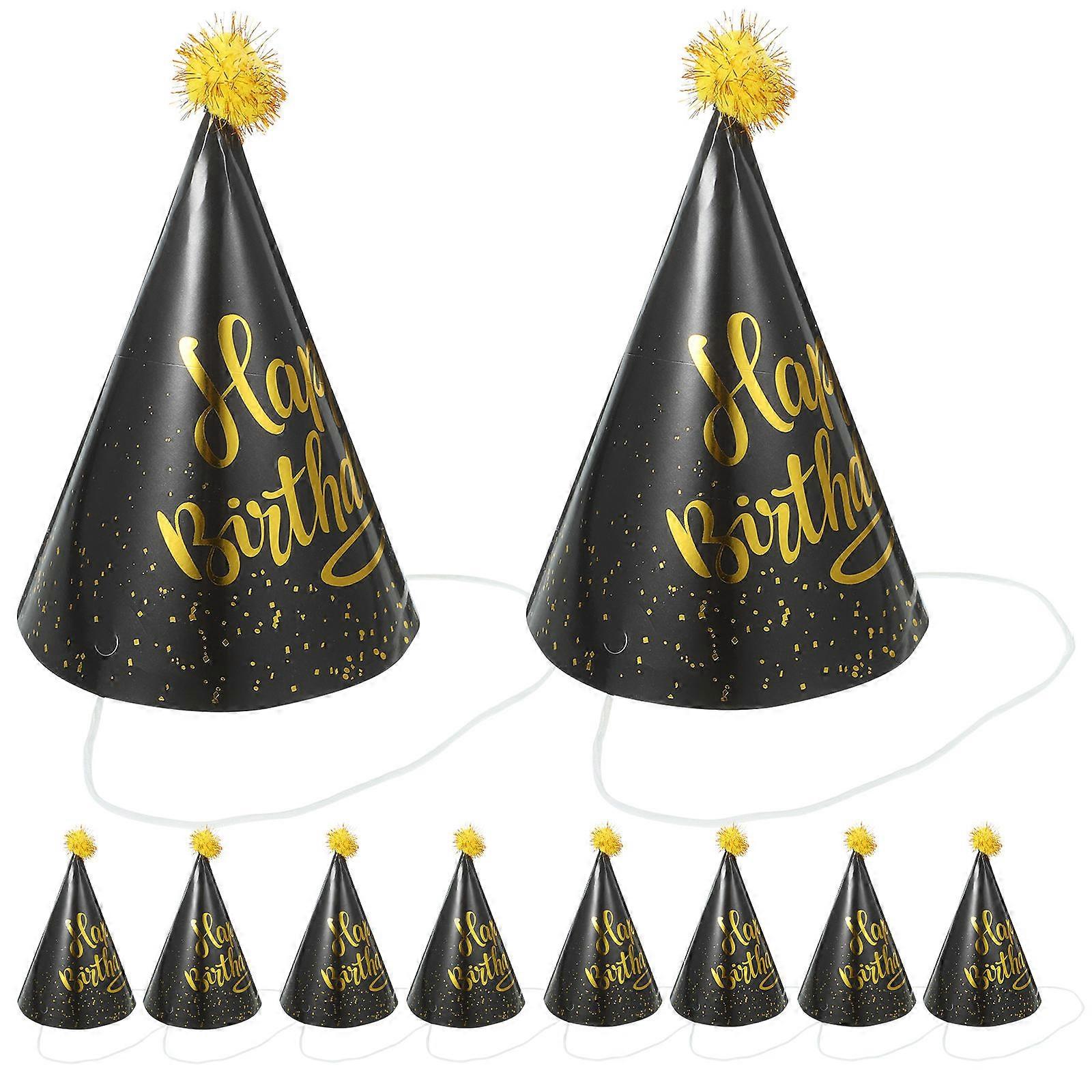 a polished and engaging product description based on your input:
**10pcs Birthday Party Cone Hats – Stylish Paper Celebration Caps for Fun &
