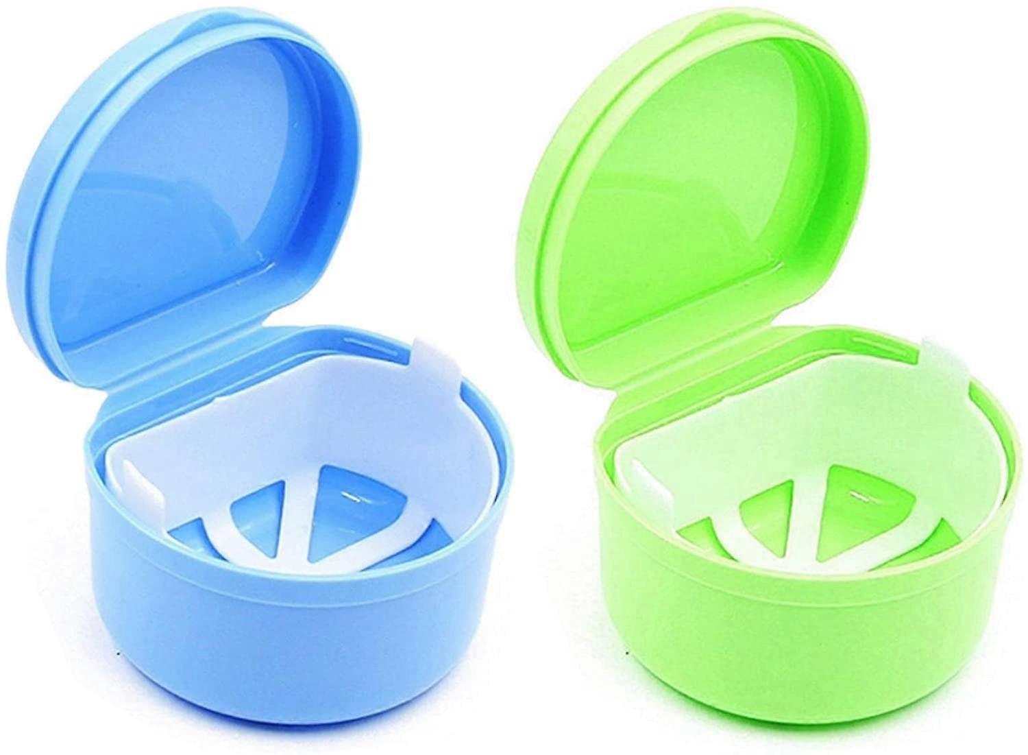 Denture Case, Denture Cup with Strainer, Denture Bath Box False Teeth Storage Box