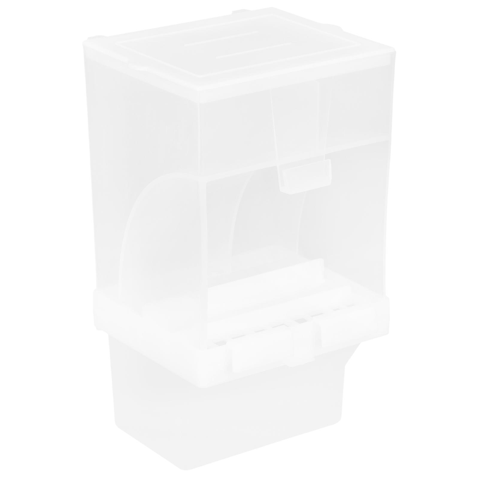 Automatic Bird Feeder Tool Sift Proof Feeding Box Transparent 19x10.5cm Easy Refill 1Pcs