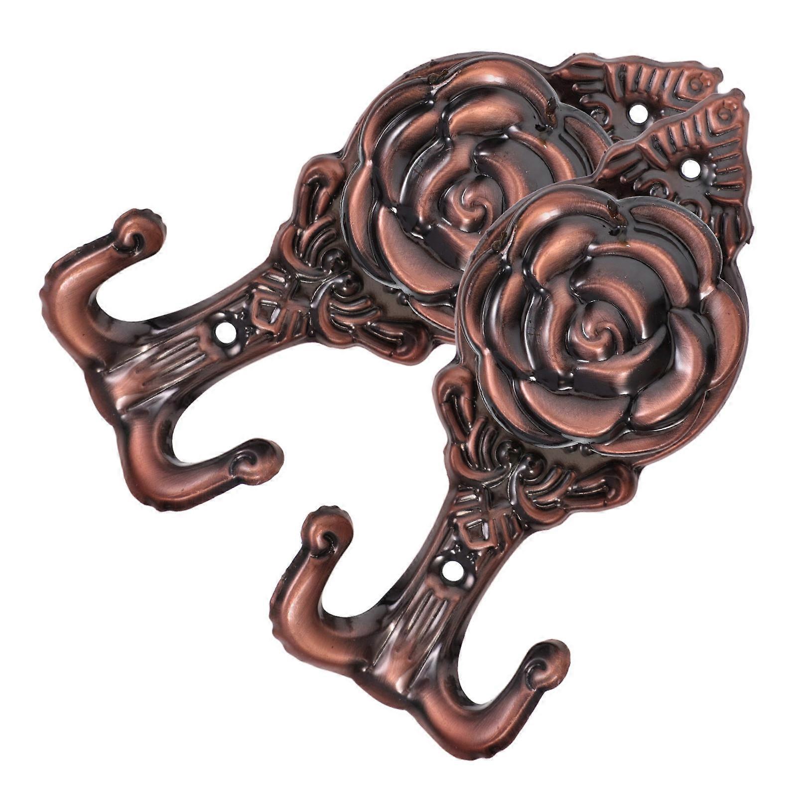 Metal Wall Hooks Simple Structure Home Decor Iron 2Pcs Any Room in Home